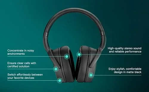 EPOS ADAPT 360 Micro-casque Bluetooth ANC 46h Noir - vue 5