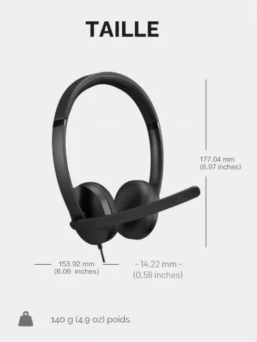 Micro-casque - filaire - USB-A - Lenovo - Lenovo Gen 2 - Micro-casque - sur-oreille - filaire - USB-A - noir - vue 8