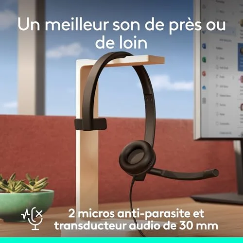 Logitech H570e USB-A Stéréo Supra-aural - vue 3