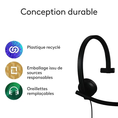 Logitech H570e USB-A Stéréo Supra-aural - vue 7