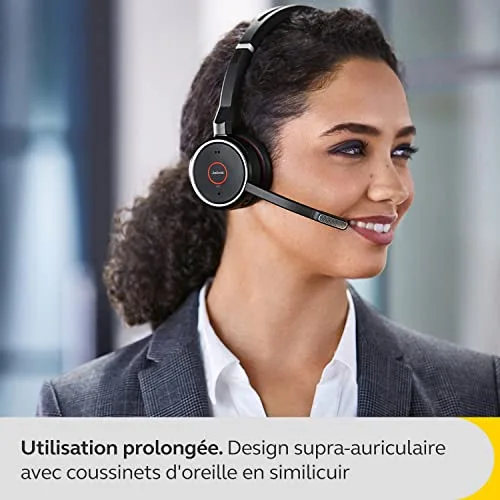 Jabra Evolve 75 SE UC Stereo Noir ANC Bluetooth - vue 7