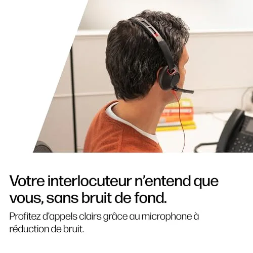 Micro-casque - POLY - Blackwire 5220 - Filaire - USB-C/USB-A - Antibruit flexible - vue 4