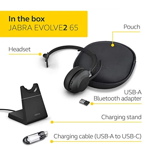 Jabra Evolve2 65 USB-A Stéréo UC - vue 2