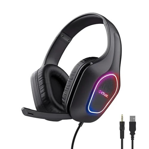 Trust GXT 419 Rayne Casque Gaming Léger LED 50mm