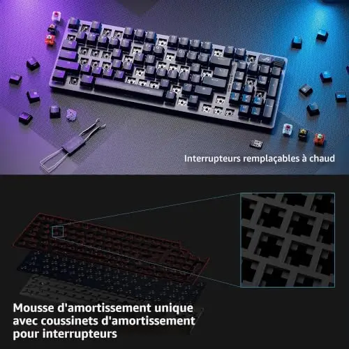 ASUS ROG Strix Scope II 96 RX Wireless Clavier mécanique sans fil RGB AZERTY - vue 4