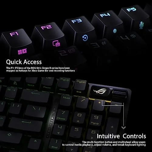 ASUS ROG Strix Scope II 96 RX Wireless Clavier mécanique sans fil RGB AZERTY - vue 7