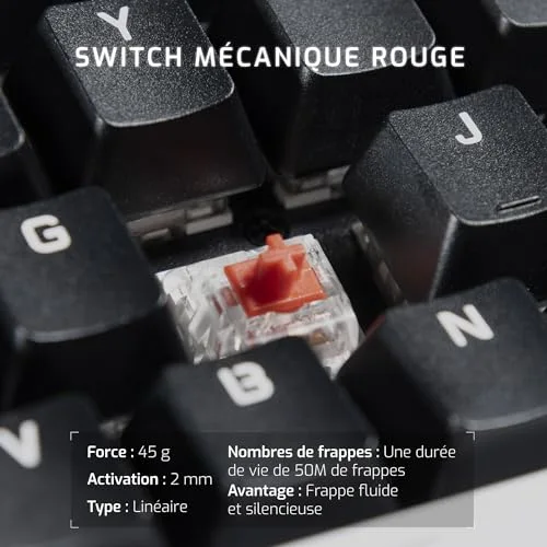 ONLAN CA-340-Yin Clavier Mécanique Sans Fil Noir - vue 3