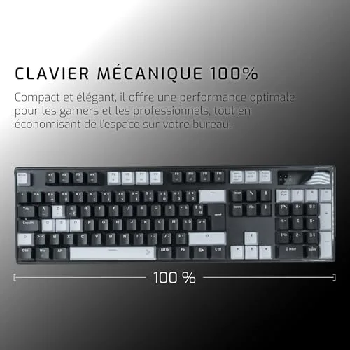 ONLAN CA-340-Yin Clavier Mécanique Sans Fil Noir - vue 4
