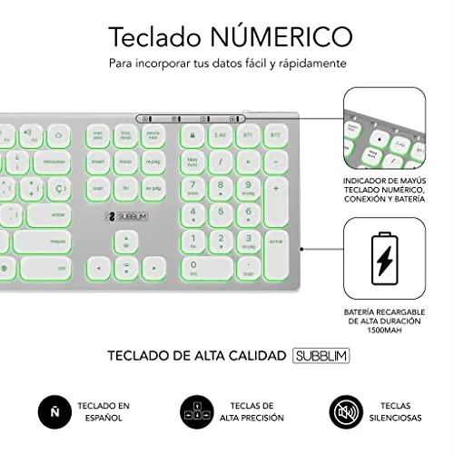 Subblim Master SUBKB-3MIE300 clavier sans fil rétroéclairé - vue 6