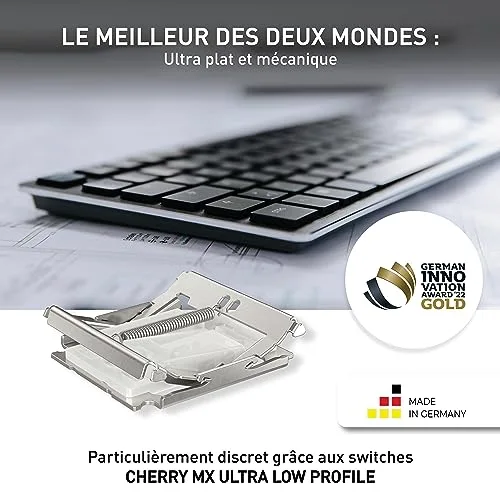 Cherry KW X ULP Clavier mécanique ultra-plat QWERTZ Noir - vue 5