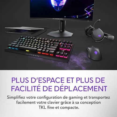 Dell Alienware AW420K TKL Mécanique Cherry MX Red RGB - vue 2