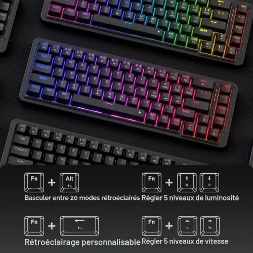 Redragon K709 NOVA HE 68 touches RGB hot-swap - vue 7