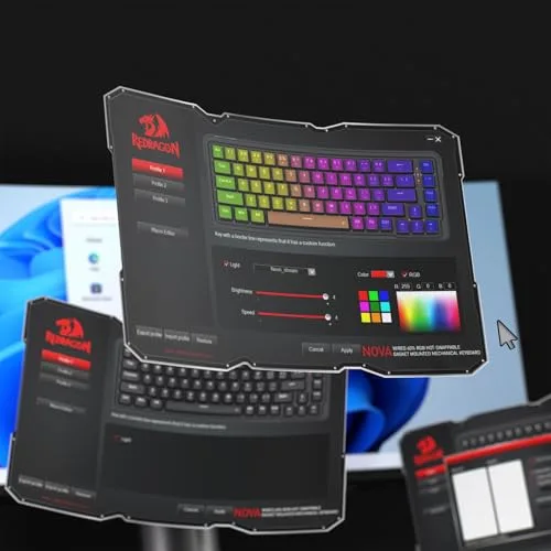 Redragon K709 NOVA HE 68 touches RGB hot-swap - vue 8