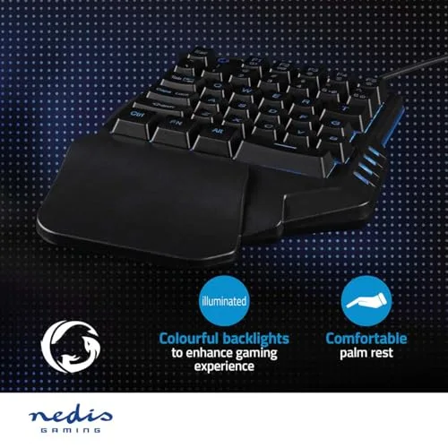 Nedis GKBDS110BK Clavier gaming à une main RGB Membrane - vue 6