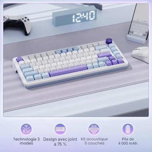 Redragon K673 MAX 75% RGB sans fil - vue 2