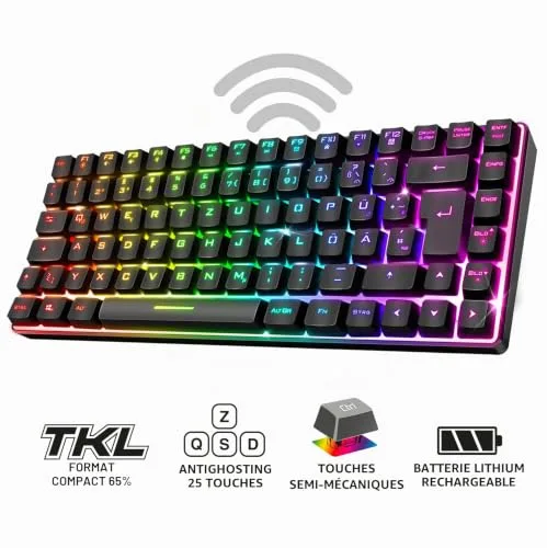 Spirit Of Gamer ELITE K70 TKL 65% Sans Fil RGB - vue 2