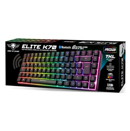 Spirit Of Gamer ELITE K70 TKL 65% Sans Fil RGB - vue 9
