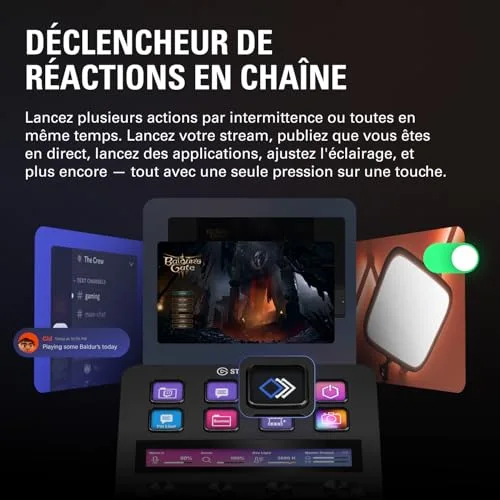 Elgato Stream Deck + Console de mixage 8 touches LCD 4 molettes - vue 5