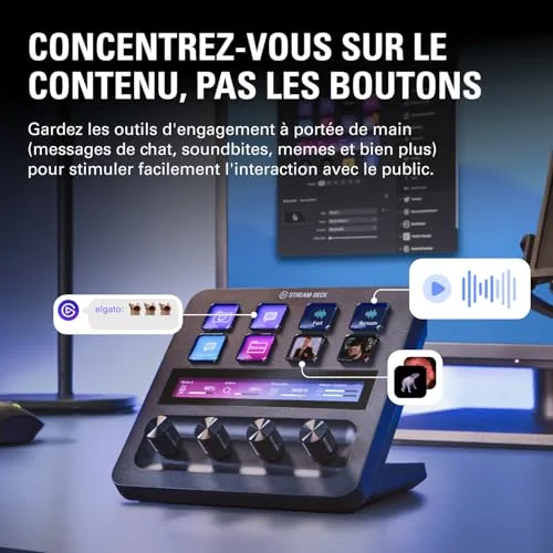 Elgato Stream Deck + Console de mixage 8 touches LCD 4 molettes - vue 6