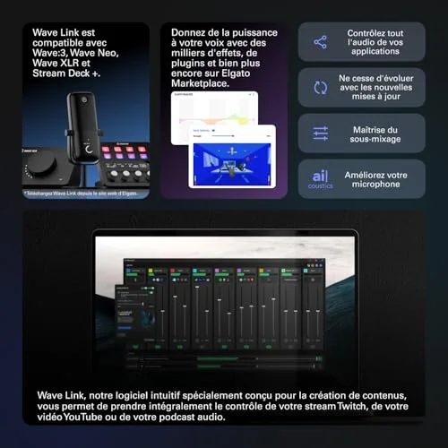 Elgato Stream Deck + Console de mixage 8 touches LCD 4 molettes - vue 9