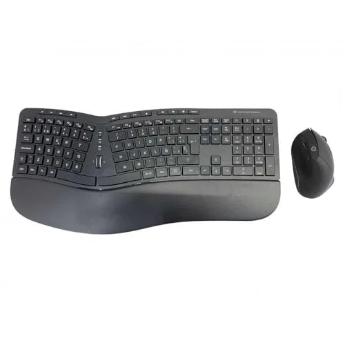 Conceptronic ORAZIO02ES ERGO Clavier Ergonomique Sans Fil 125 Touches