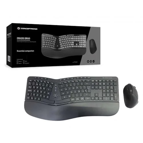 Conceptronic ORAZIO02ES ERGO Clavier Ergonomique Sans Fil 125 Touches - vue 5