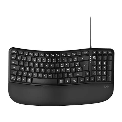 TNB ERGO Clavier ergonomique filaire AZERTY avec repose-poignet - vue 2
