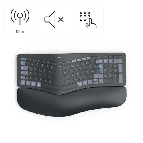 Hama WK-900 Ergo Clavier Ergonomique Sans Fil 3 Canaux - vue 9