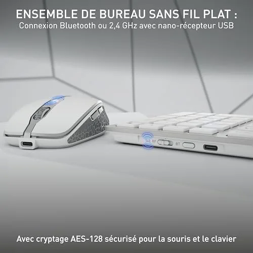 Cherry DW 9100 SLIM Ensemble clavier et souris sans fil Argent - vue 2