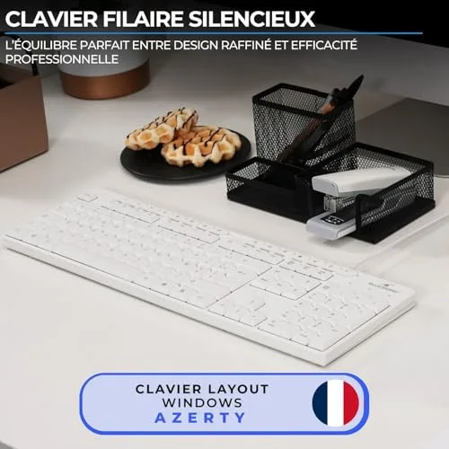 Bluestork Media Office KB-MEDIA-OFF/FR Clavier filaire AZERTY 15 touches multimédias - vue 2