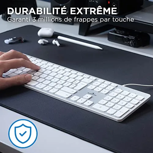 Bluestork KB-MAC-W/FR Clavier Filaire Blanc AZERTY - vue 6