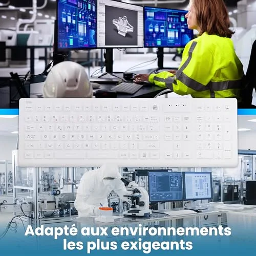 T'nB Clavier Filaire Médical IP68 AZERTY Rétroéclairé - vue 6