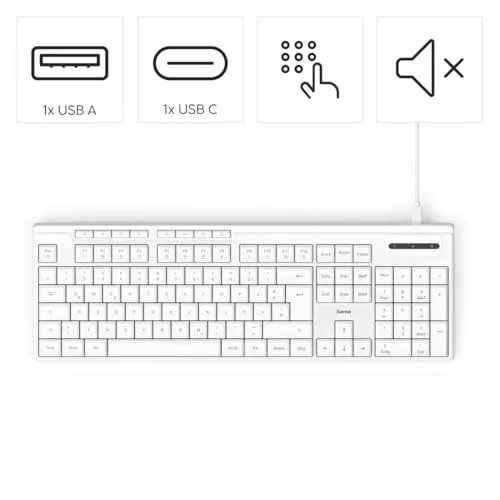 Hama CK-200 Clavier filaire QWERTZ Blanc - vue 2