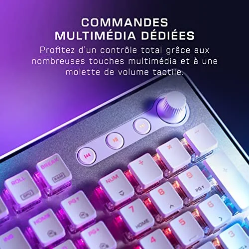 ROCCAT Vulcan II Max Clavier Optique Full-size AZERTY Blanc - vue 5
