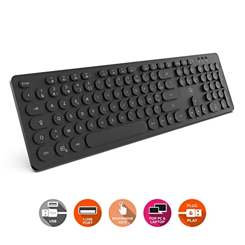 Mobility Lab ML306858 Clavier Filaire RGB AZERTY Touches Rondes - vue 5