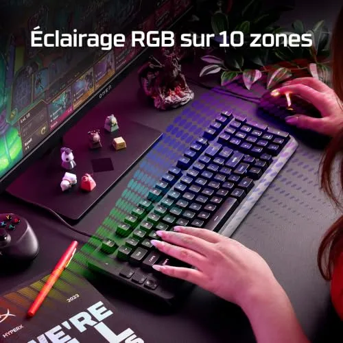 HyperX Eve 1800 Membrane AZERTY RGB 10 zones - vue 5