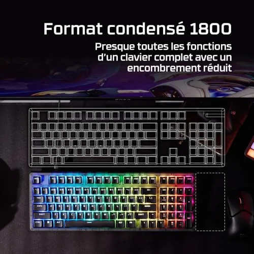 HyperX Origins 2 1800 Clavier Mécanique RGB AZERTY - vue 4
