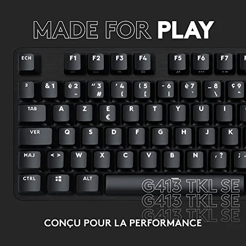 Logitech G G413 TKL SE Mécanique Tactile AZERTY Rétroéclairage Blanc - vue 8