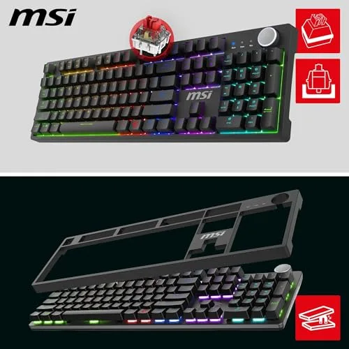 MSI FORGE GK320 Clavier Mécanique Red RGB AZERTY - vue 2