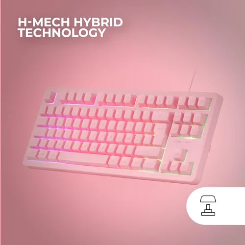 Mars Gaming MK023 Rose TKL RGB - vue 3