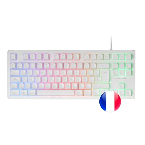 Mars Gaming MK023 TKL RGB Blanc AZERTY