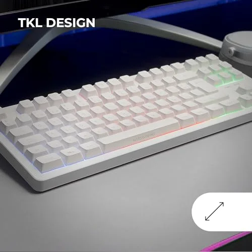 Mars Gaming MK023 TKL RGB Blanc AZERTY - vue 2