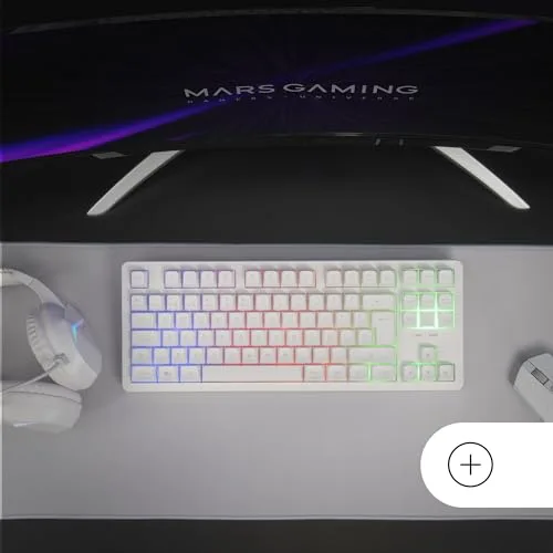 Mars Gaming MK023 TKL RGB Blanc AZERTY - vue 6