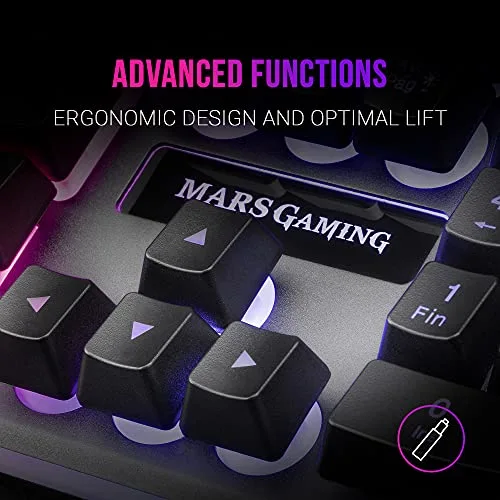 Mars Gaming MK220 H-Mech FRGB Rainbow AZERTY - vue 5