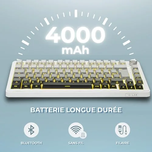 The G-Lab Keyz Elite 300 TKL 75% Sans fil triple mode RGB - vue 4