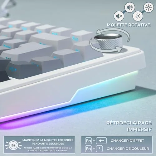 The G-Lab Keyz Elite 300 TKL 75% Sans fil triple mode RGB - vue 6