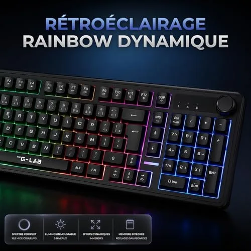 THE G-LAB Keyz Caesium EX Membrane Silencieuse RGB - vue 3