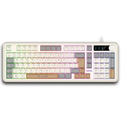 THE G-LAB KEYZ CAESIUM Membrane Silencieux RGB AZERTY