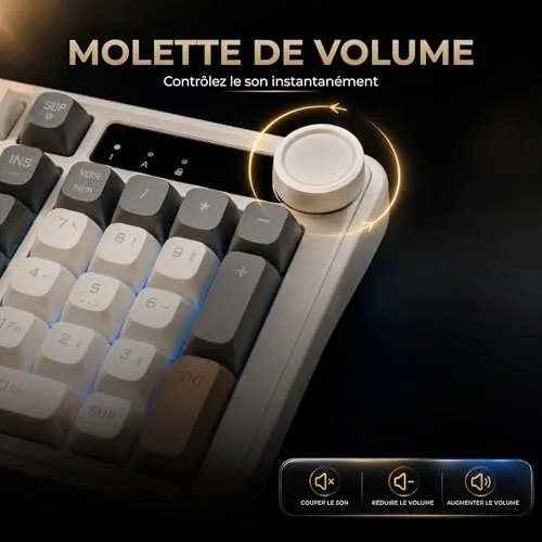 THE G-LAB KEYZ CAESIUM Membrane Silencieux RGB AZERTY - vue 3