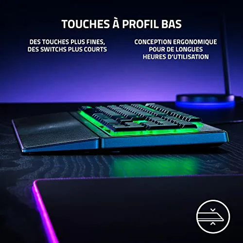 Razer Ornata V3 X Clavier gaming ergonomique silencieux RGB - vue 2